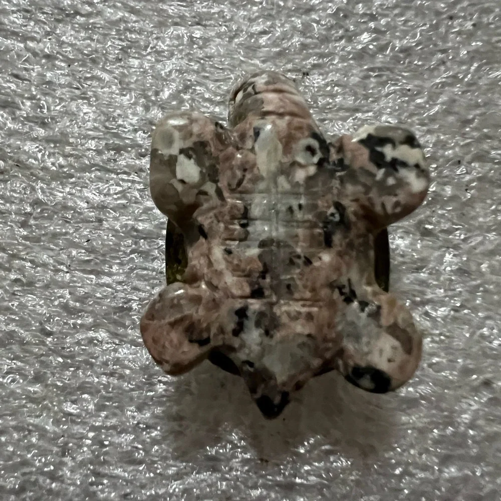 Green and Brown Turtle Habitat Figurine